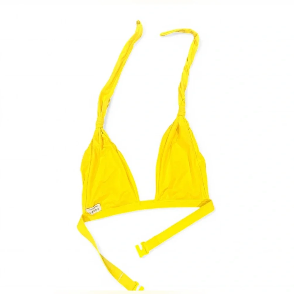 Vintage y2k Calzedonia 3-piece Triangle String Bikini Set in Yellow & Turquoise